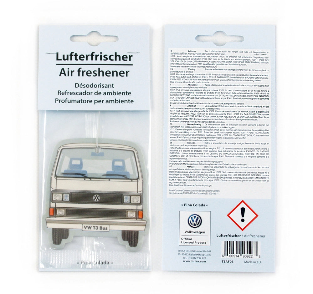 Volkswagen T3 bus air freshener - Pina Colada