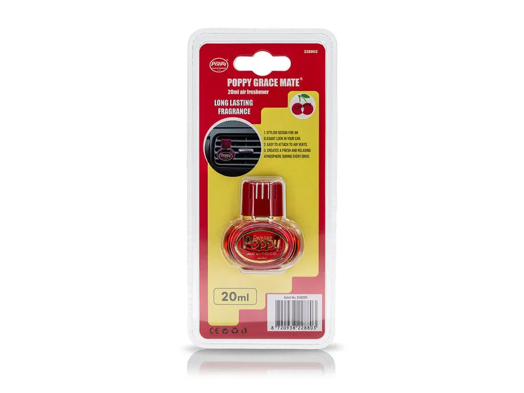 Poppy Grace Mate Mini Cherry compacte luchtverfrisser voor auto en truck