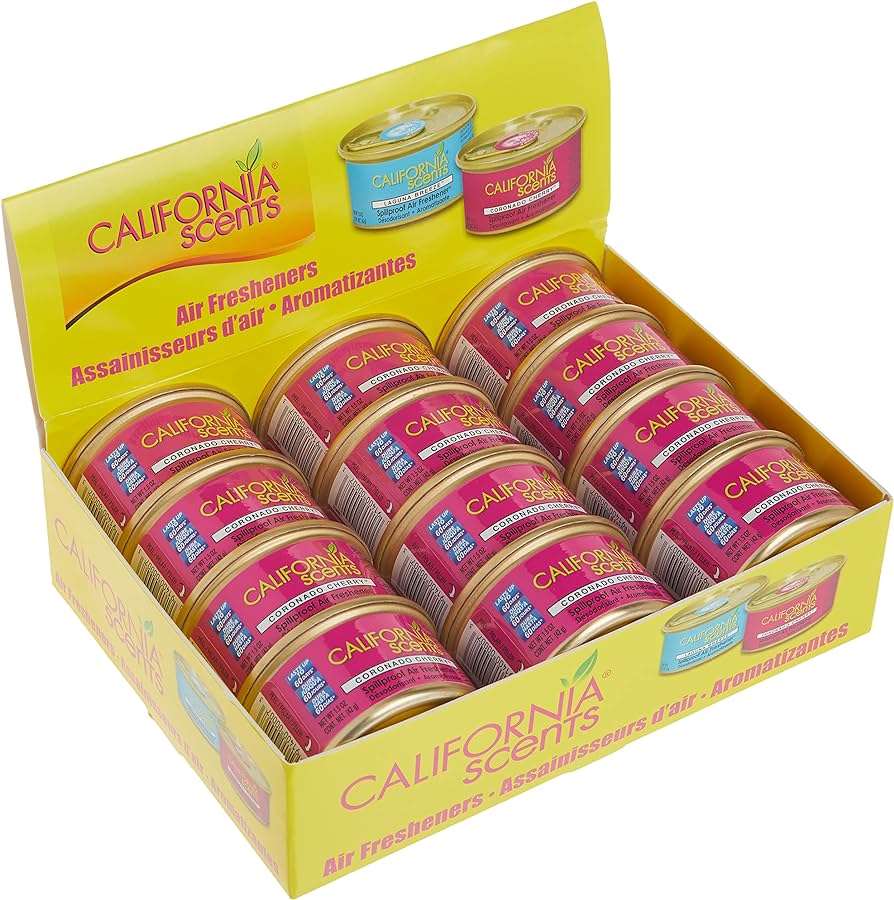 Geurpotjes California Scents - Coronado Cherry - Doos 12 stuks - Voordeelpack