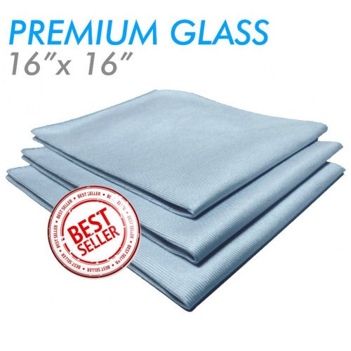 Premium Blue glass and window towel