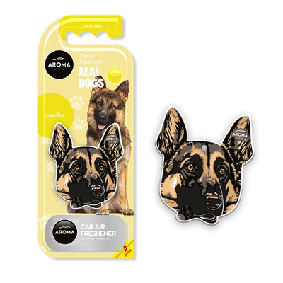 Aroma Car - Real Dogs German Shepherd - Vanille - Vent Clip