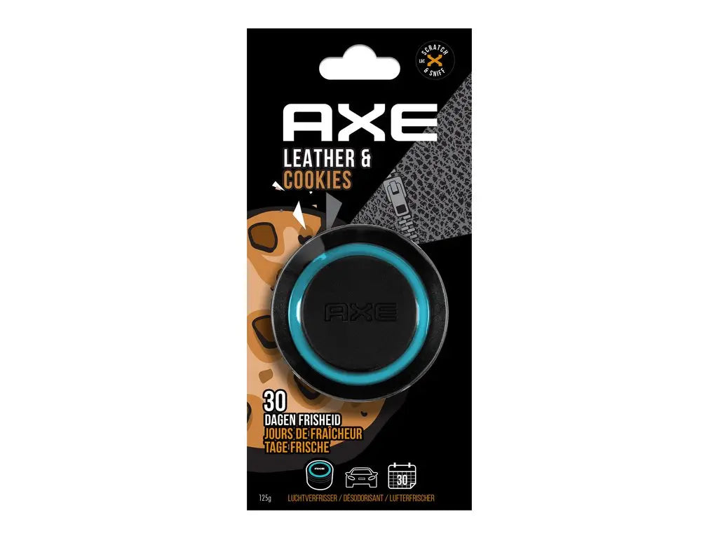 Axe Gel Can - Leather & Cookies Axe Car Airfreshner