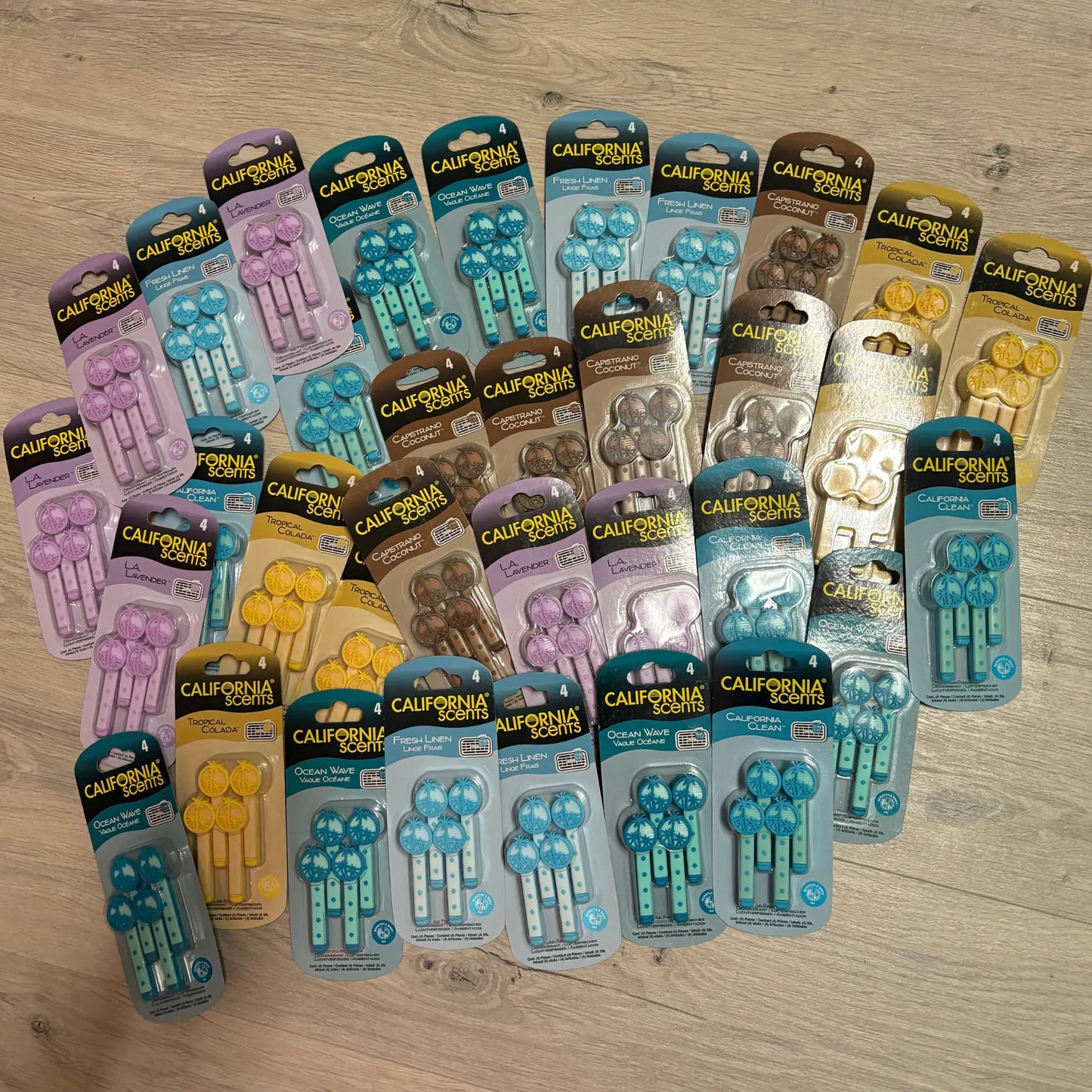 California Scents - Vent Clip MEGA DEAL! 34 stuks - Auto-Geurtjes.nl