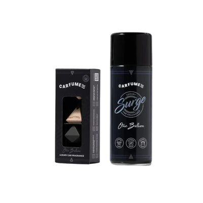 Carfume One Billion Voordeelpack – Luxury Car Fragrance hanger + Surge Spray