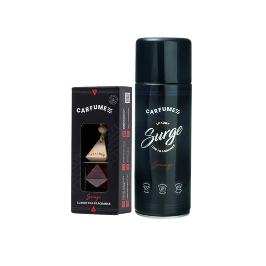 Carfume Savage Voordeelpack – Luxury Car Fragrance hanger + Surge Spray