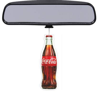 Coca COla geurhanger Bottle aan spiegel