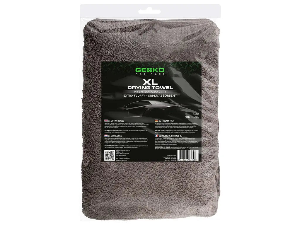 Gecko Biggie Droogdoek XL 1100 GSM 90x60cm professionele auto droogdoek