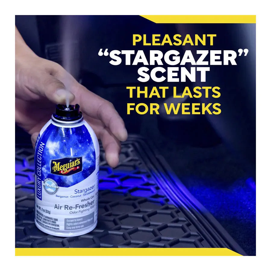 Meguiars air -refresher stargazer drukkend op knop