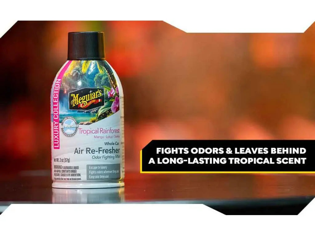 Een fris ruikend auto-interieur dankzij de Meguiar’s Luxury serie geurverwijderaar