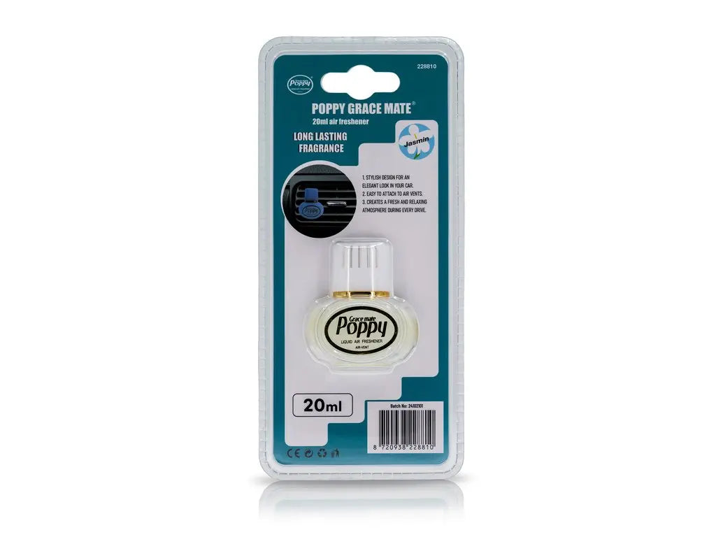 Poppy Grace Mate Mini Jasmin compacte luchtverfrisser voor auto en truck