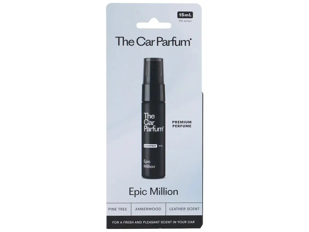 The Car Parfum Epic Million 15ml autospray dennenboom amberhout leer