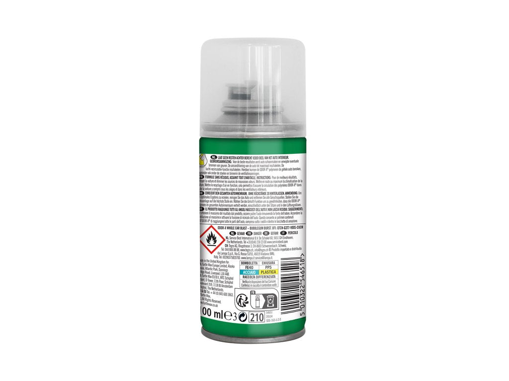 Turtle Wax Odor-X Car Blast Fogger Bubblegum 100ml achterkant