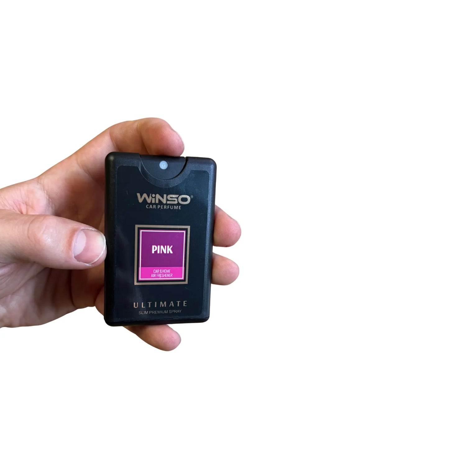 Winso Pink spray in hand