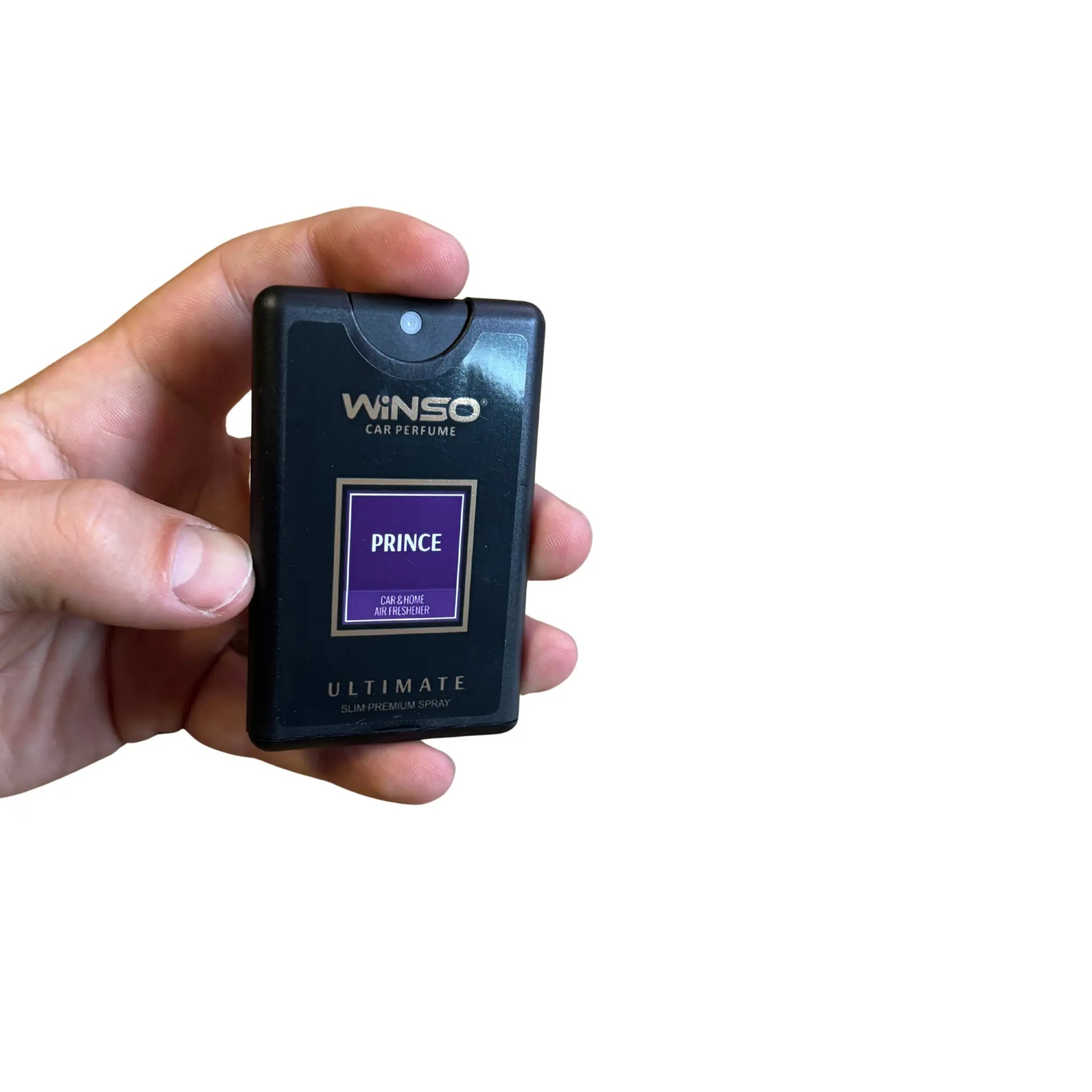 Winso Prince spray in hand