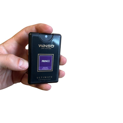 Winso Prince spray in hand