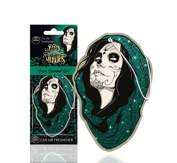 Geurhanger Aroma Car - Dia De Los Muertos - Diamond Girl Green