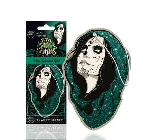 Geurhanger Aroma Car - Dia De Los Muertos - Diamond Girl Green