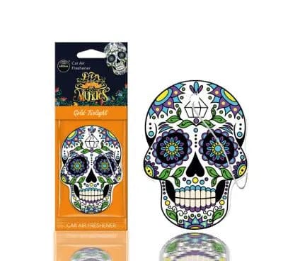 Geurhanger Aroma Car - Dia De Los Muertos - Gold Twilight