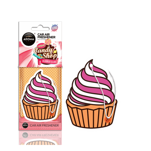 Aroma Car - Sweets - Pink Cupcake - Bubblegum