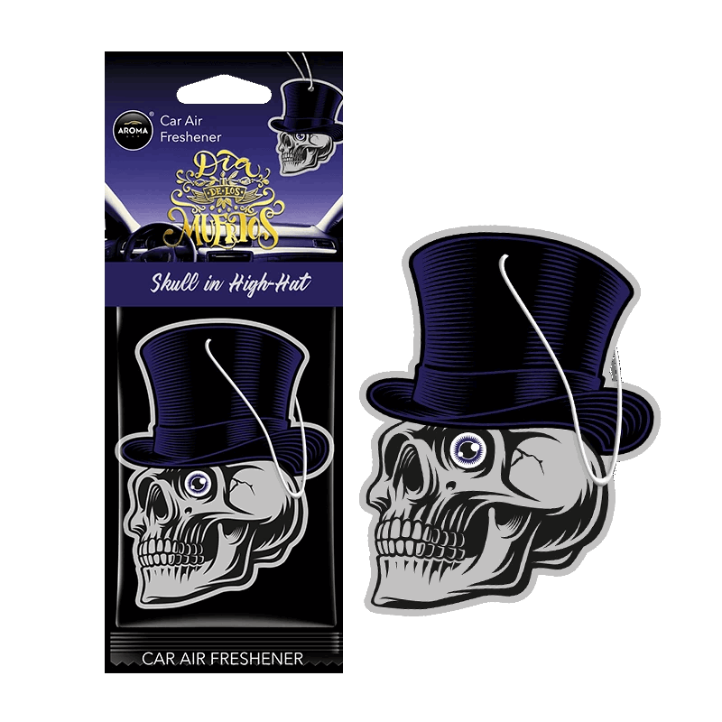 Aroma Car - Dia De Los Muertos - Skull in a High Hat