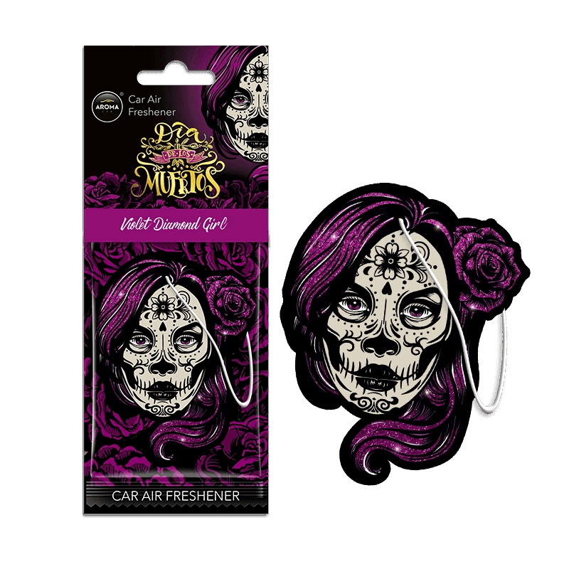 Aroma Car - Dia De Los Muertos - Violet Diamond Girl